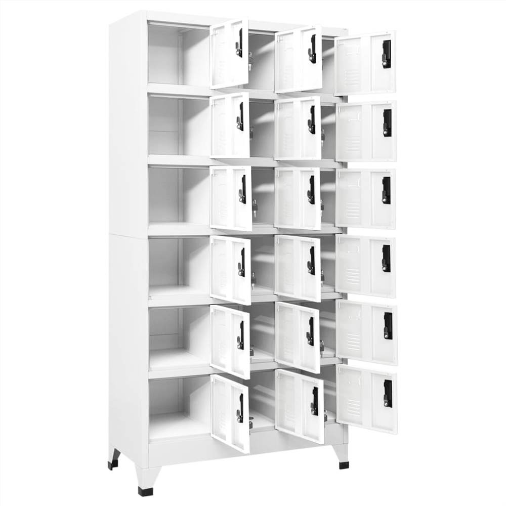 Locker Cabinet White 90x40x180 Cm Steel 8 Locker Cabinet White 90x40x180 cm Steel