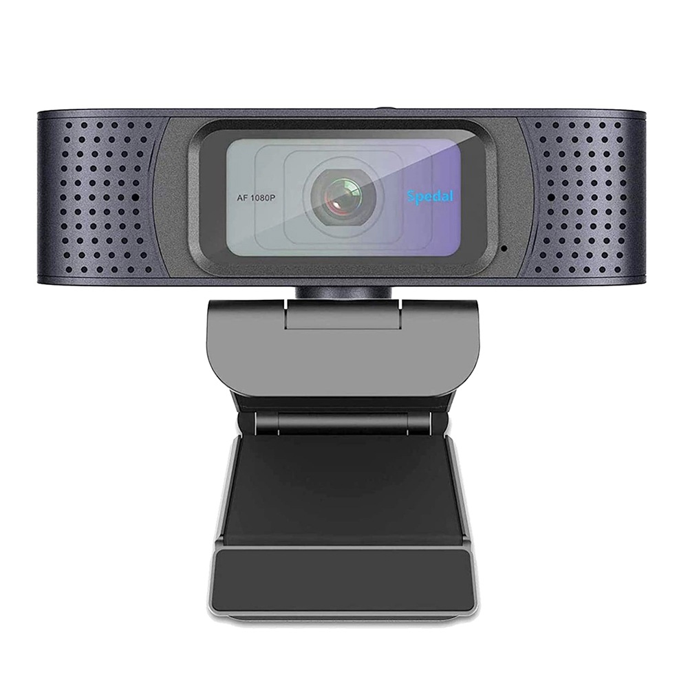 Spedal AF928 Autofocus Webcam 1080P, met microfoon en privacycover, dubbele stereomicrofoons voor bellen, conferenties