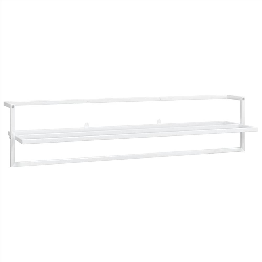 Towel Rack White 95x25x22 cm Iron