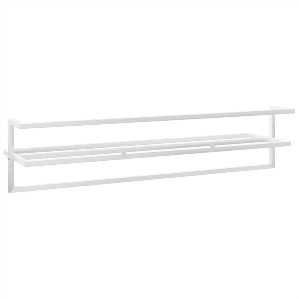 Towel Rack White 95x25x22 cm Iron