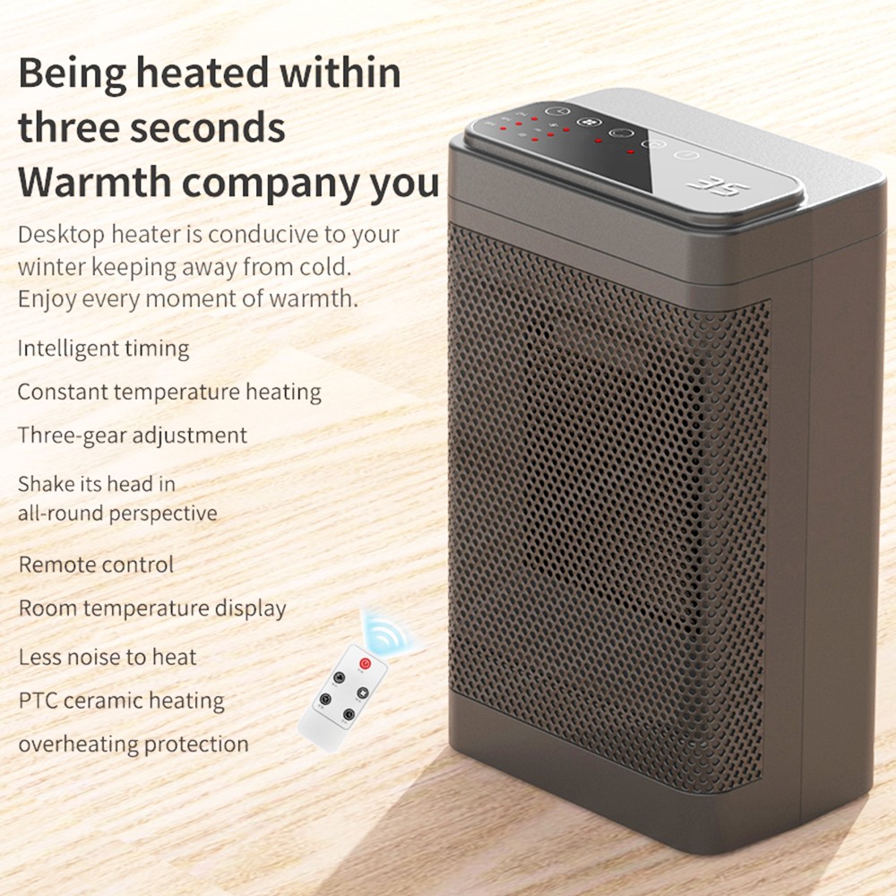 YND1200D 1500W Desktop Mini Electric Heater UK Plug