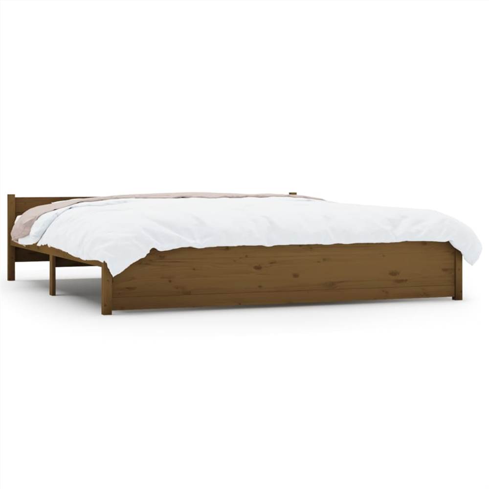 Bed Frame Honey Brown Solid Wood 180x200 Cm 6FT Super King 7 Bed Frame Honey Brown Solid Wood 180x200 cm 6FT Super King