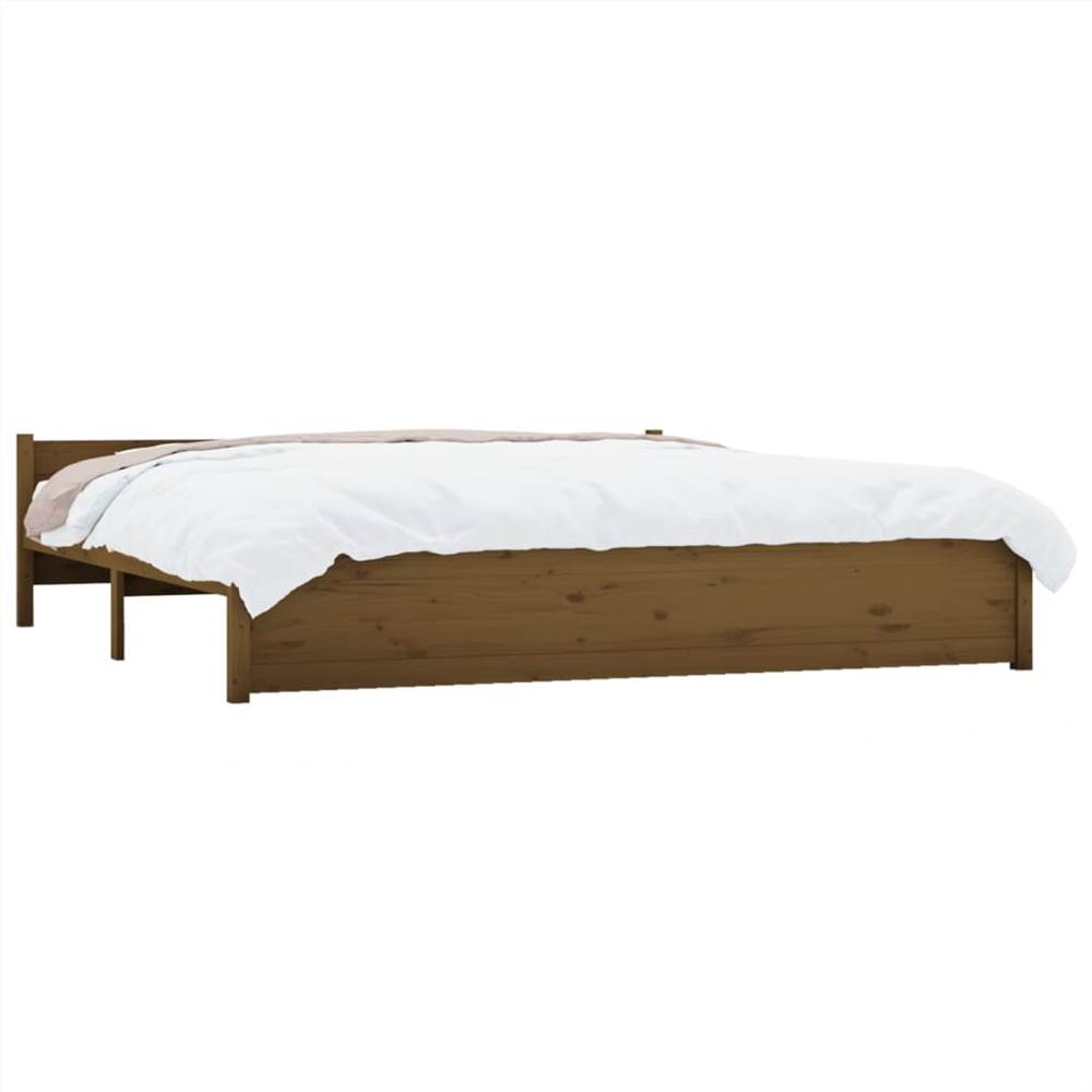 Bed Frame Honey Brown Solid Wood 180x200 Cm 6FT Super King 8 Bed Frame Honey Brown Solid Wood 180x200 cm 6FT Super King