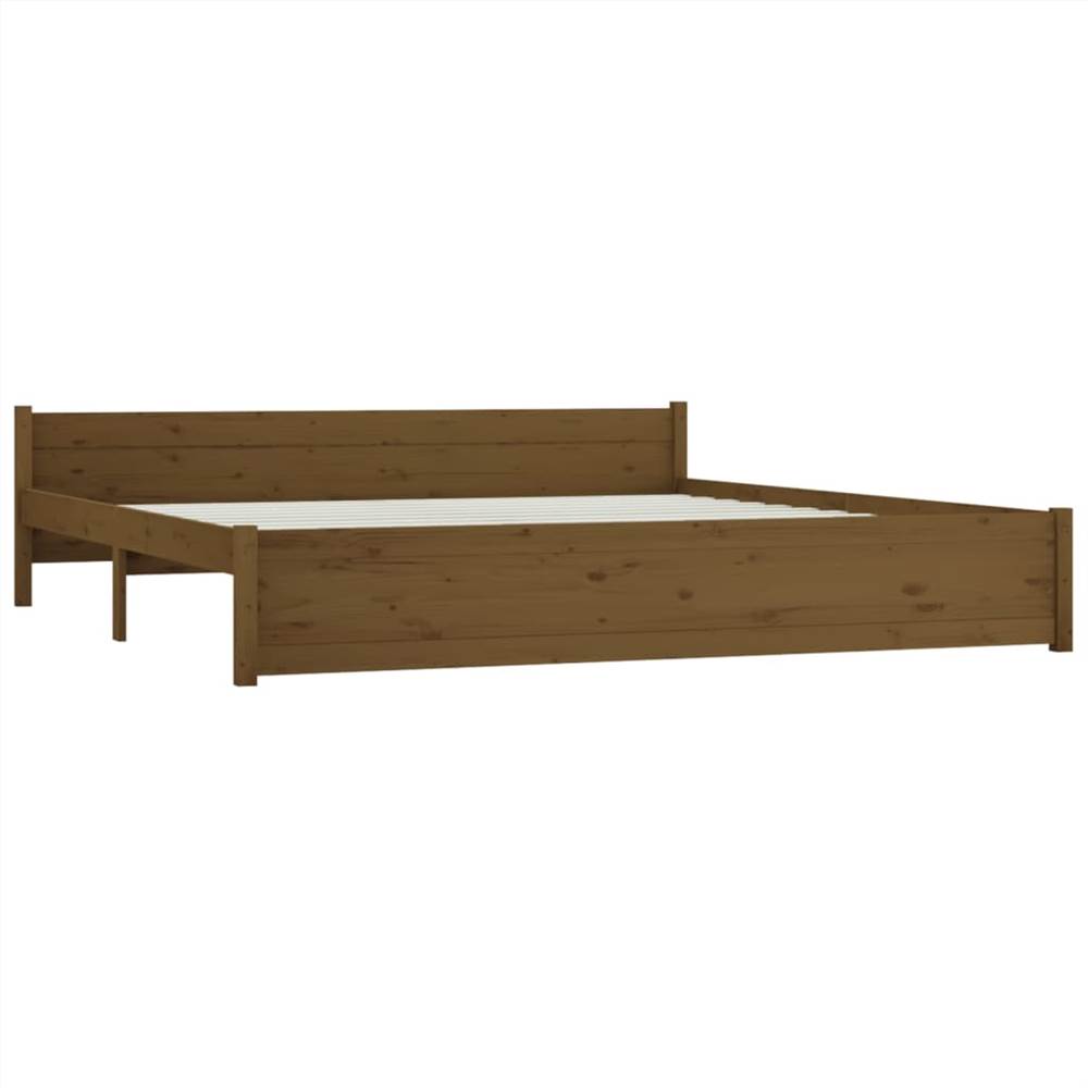 Bed Frame Honey Brown Solid Wood 180x200 Cm 6FT Super King 9 Bed Frame Honey Brown Solid Wood 180x200 cm 6FT Super King