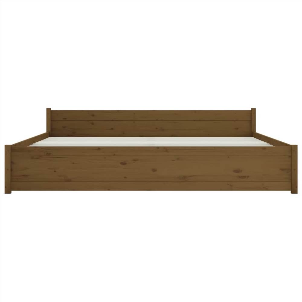 Bed Frame Honey Brown Solid Wood 180x200 Cm 6FT Super King 10 Bed Frame Honey Brown Solid Wood 180x200 cm 6FT Super King