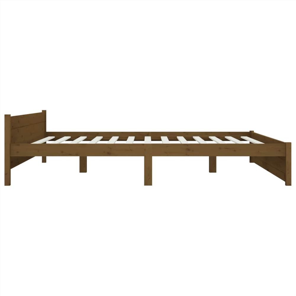 Bed Frame Honey Brown Solid Wood 180x200 Cm 6FT Super King 11 Bed Frame Honey Brown Solid Wood 180x200 cm 6FT Super King