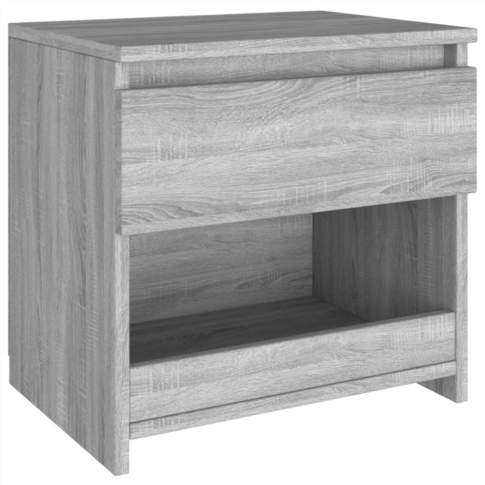 Bedside Grey Sonoma 40x30x39 cm Engineered Wood