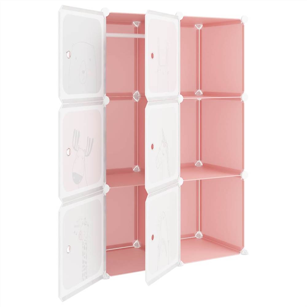 Cube Storage for Kids with 6 Cubes Pink PP