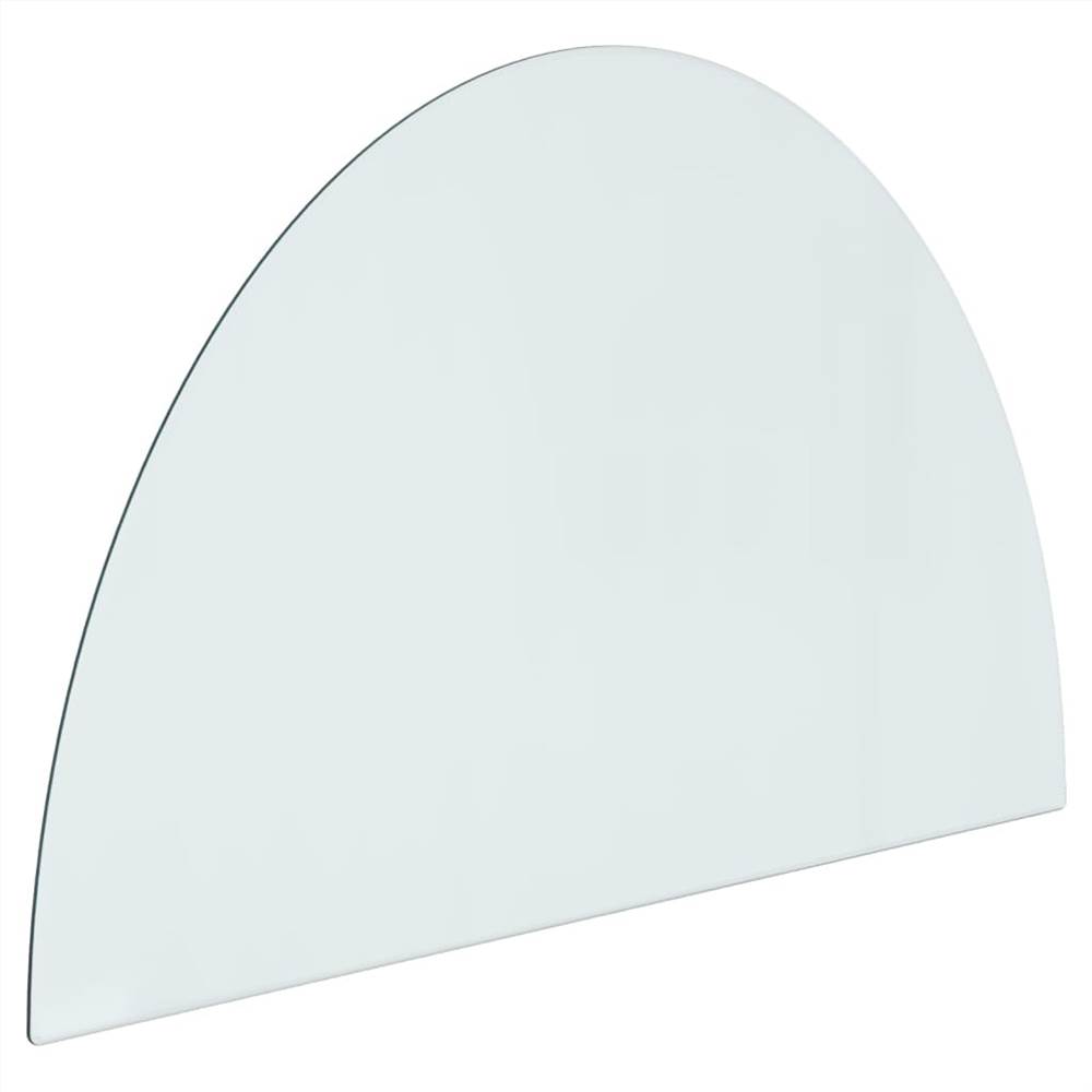 Fireplace Glass Plate Half Round 800x500 mm