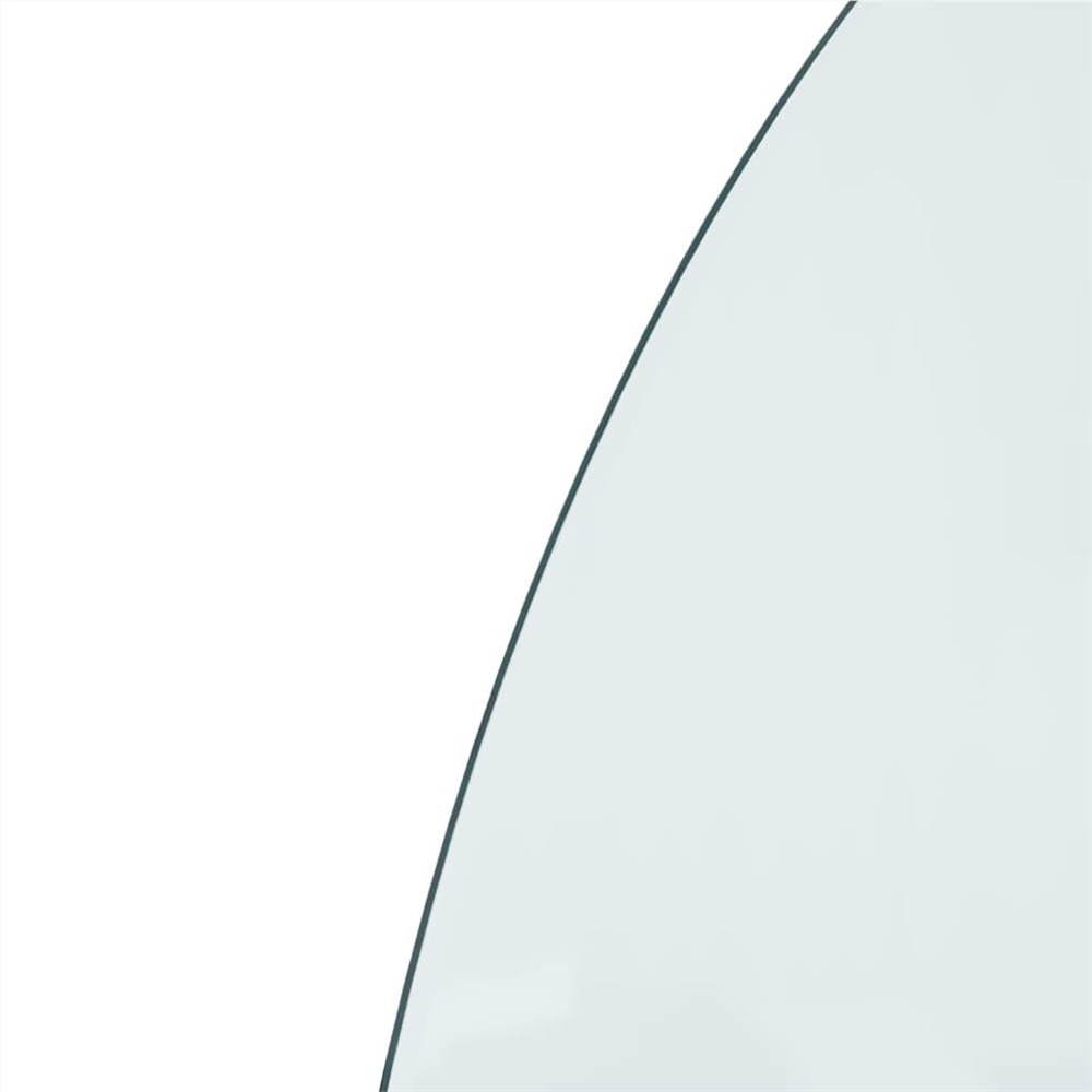 Fireplace Glass Plate Half Round 800x500 mm