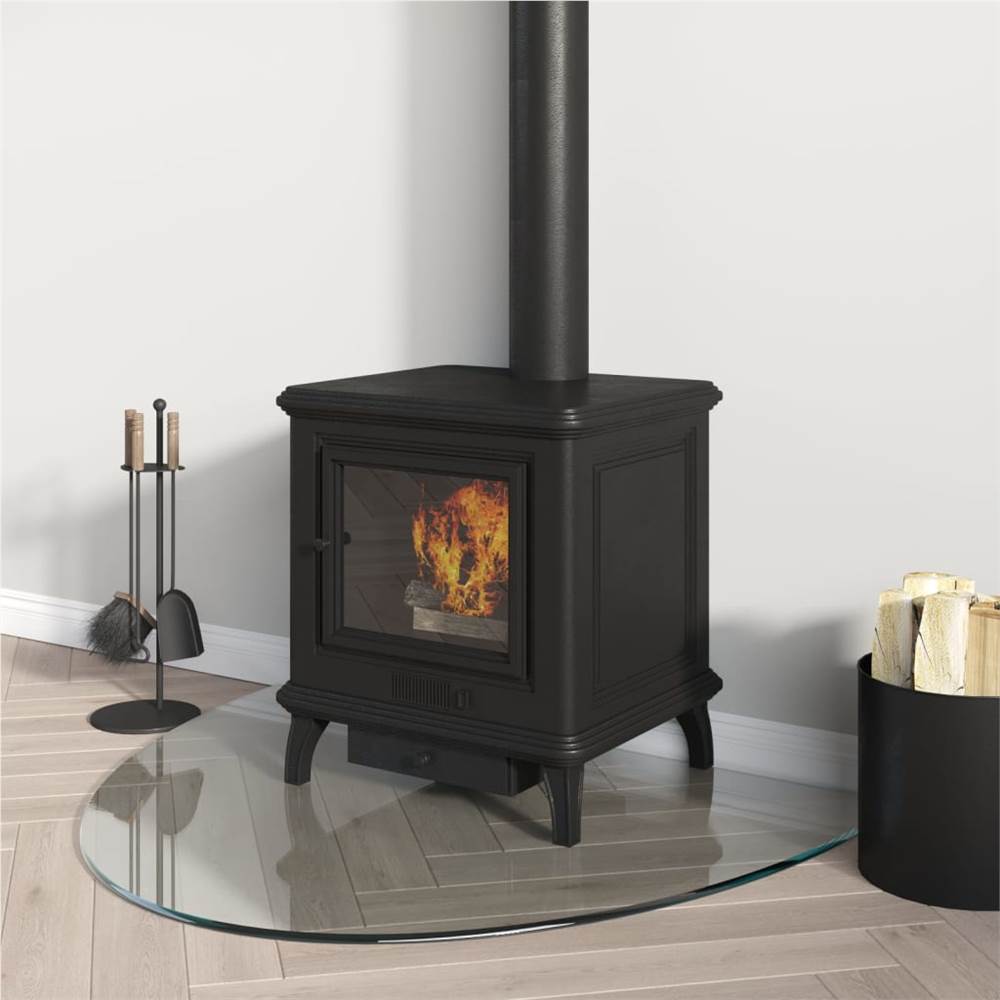 Fireplace Glass Plate Half Round 800x600 mm