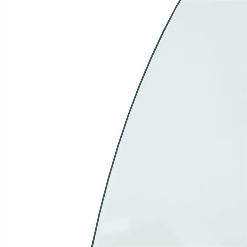 Fireplace Glass Plate Half Round 800x600 mm