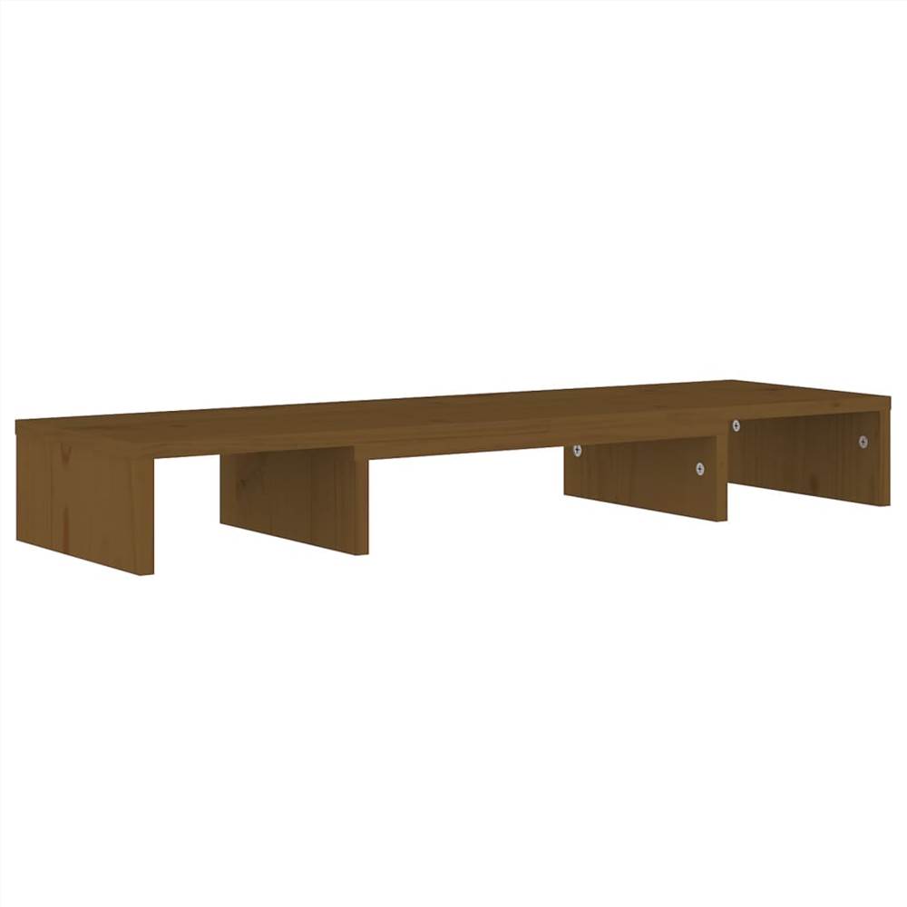 Monitor Stand Honey Brown 80x24x10.5 Cm Solid Wood Pine 14 Monitor Stand Honey Brown 80x24x10.5 cm Solid Wood Pine