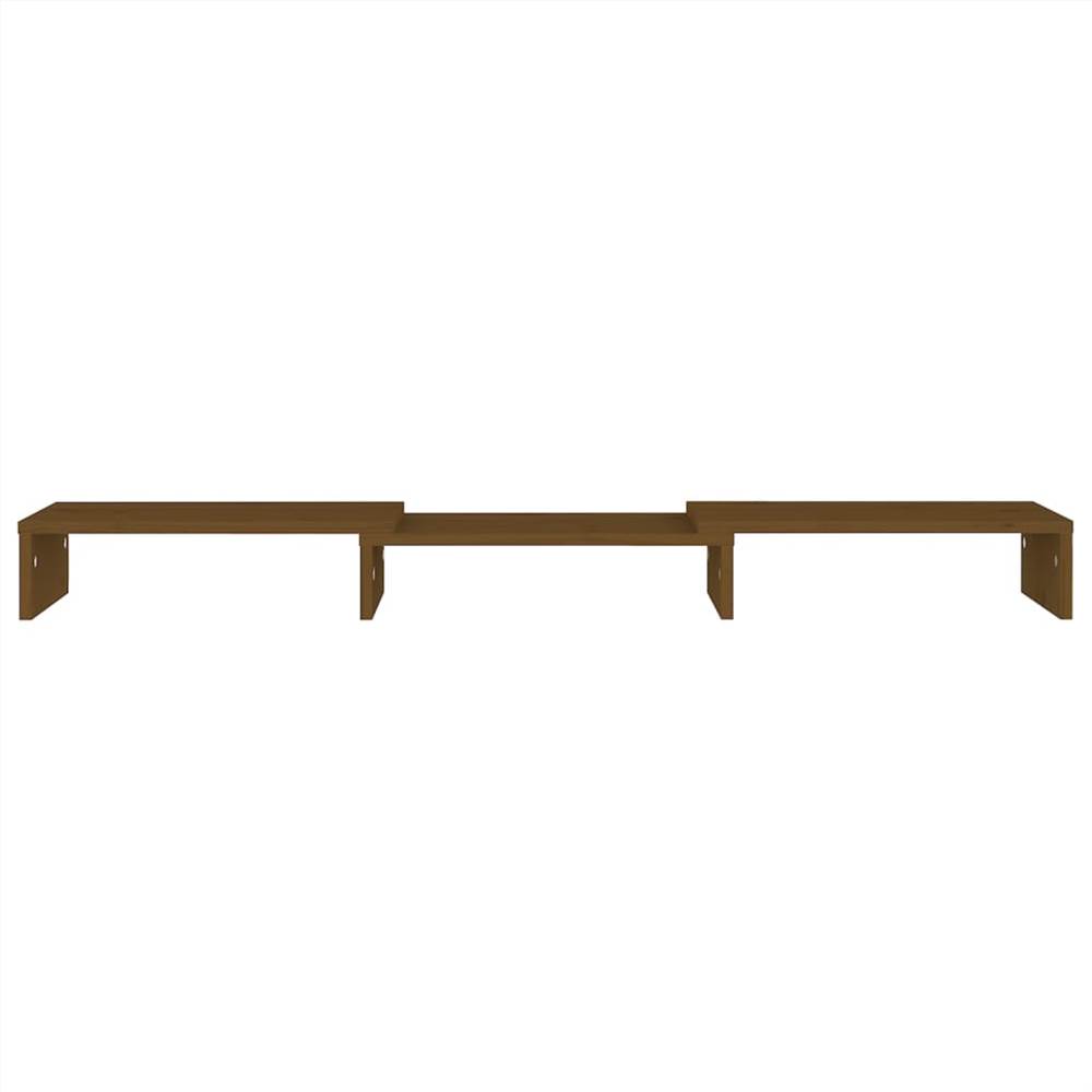 Monitor Stand Honey Brown 80x24x10.5 Cm Solid Wood Pine 16 Monitor Stand Honey Brown 80x24x10.5 cm Solid Wood Pine