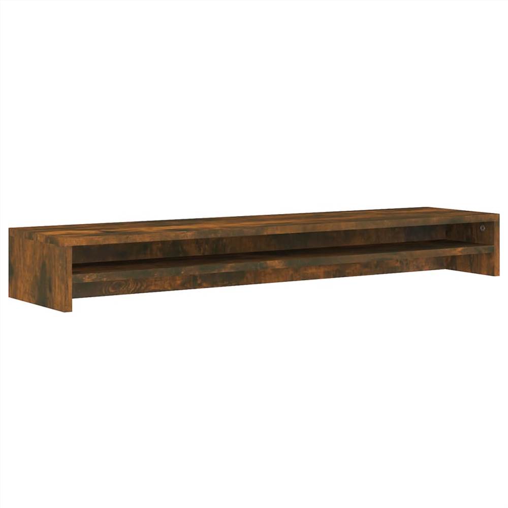 Monitor Stand Smoked Oak 100x24x13 cm Engineered Wood