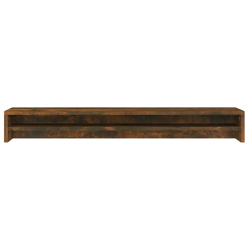 Monitor Stand Smoked Oak 100x24x13 cm Engineered Wood