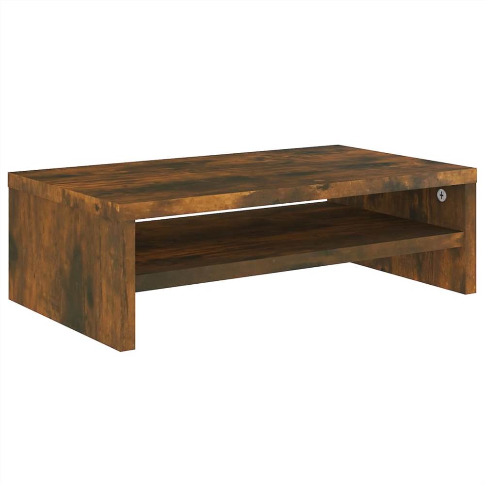 Monitor Stand Smoked Oak 42x24x13 Cm Engineered Wood 13 Monitor Stand Smoked Oak 42x24x13 cm Engineered Wood
