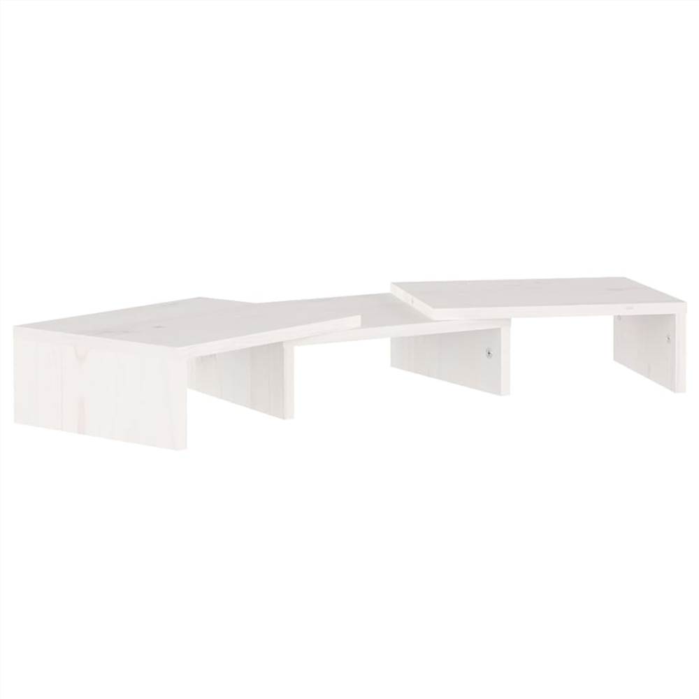Monitor Stand White 60x24x10.5 Cm Solid Wood Pine 13 Monitor Stand White 60x24x10.5 cm Solid Wood Pine