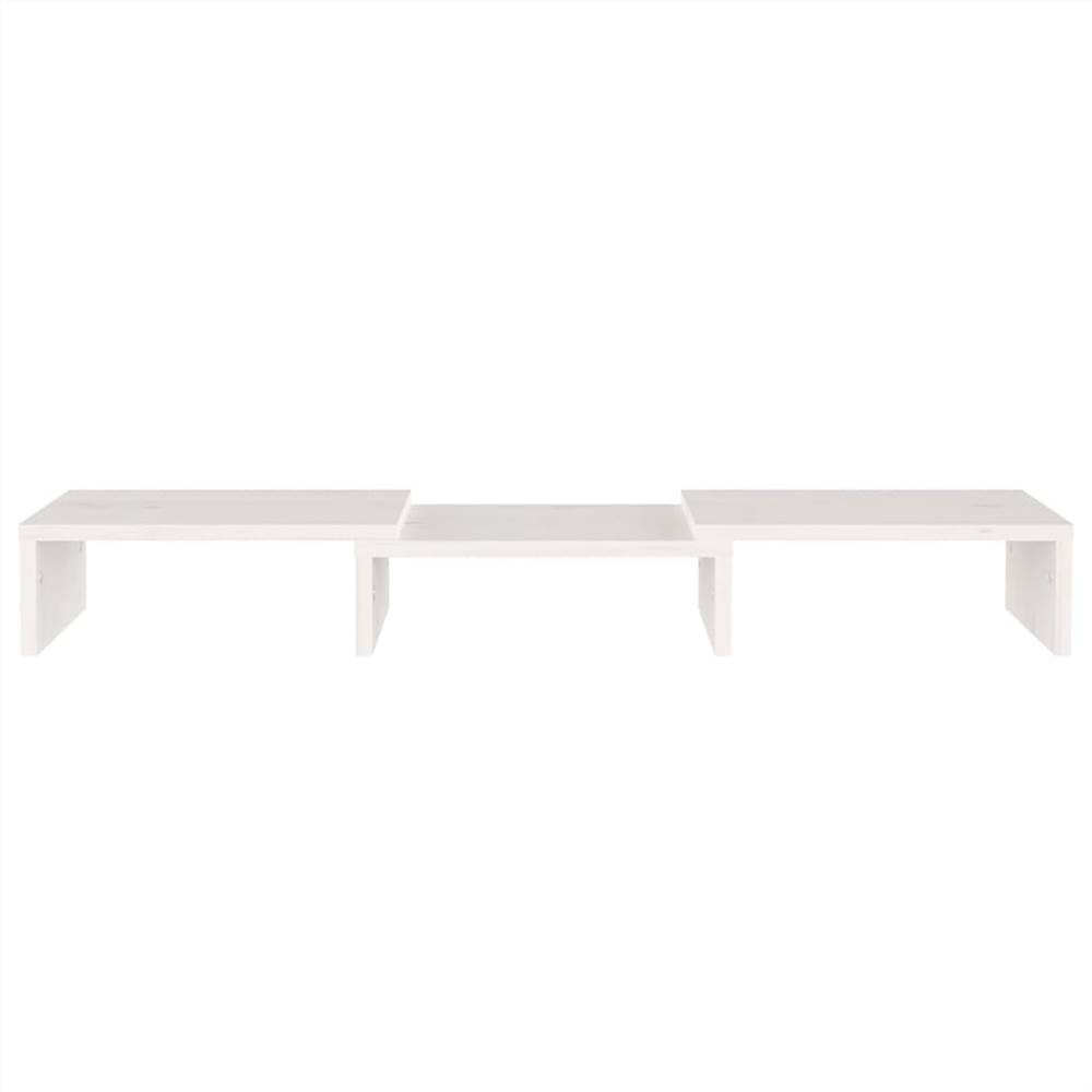 Monitor Stand White 60x24x10.5 Cm Solid Wood Pine 16 Monitor Stand White 60x24x10.5 cm Solid Wood Pine