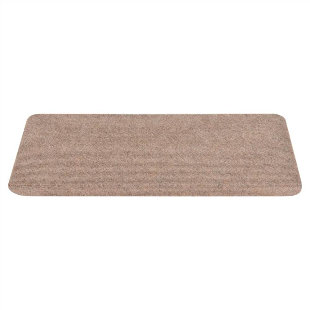 Self-adhesive Stair Mats 15 pcs 65x28 cm Beige