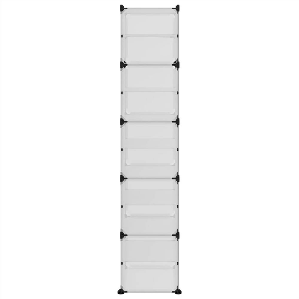 Shoe Rack Transparent 44x31.5x153.5 Cm PP 15 Shoe Rack Transparent 44x31.5x153.5 cm PP