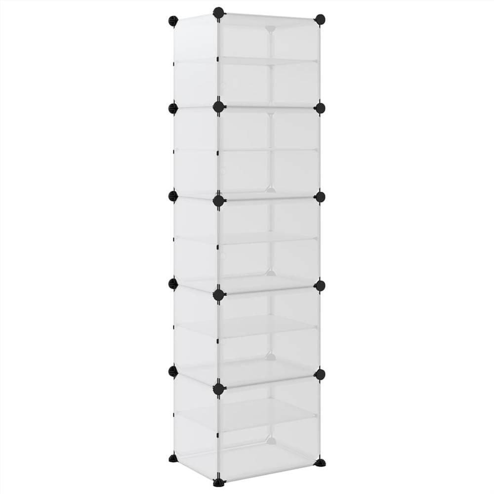 Shoe Rack Transparent 44x31.5x153.5 Cm PP 16 Shoe Rack Transparent 44x31.5x153.5 cm PP