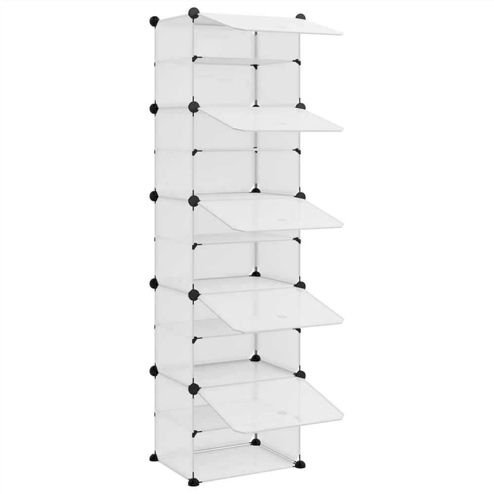 Shoe Rack Transparent 44x31.5x153.5 Cm PP 17 Shoe Rack Transparent 44x31.5x153.5 cm PP
