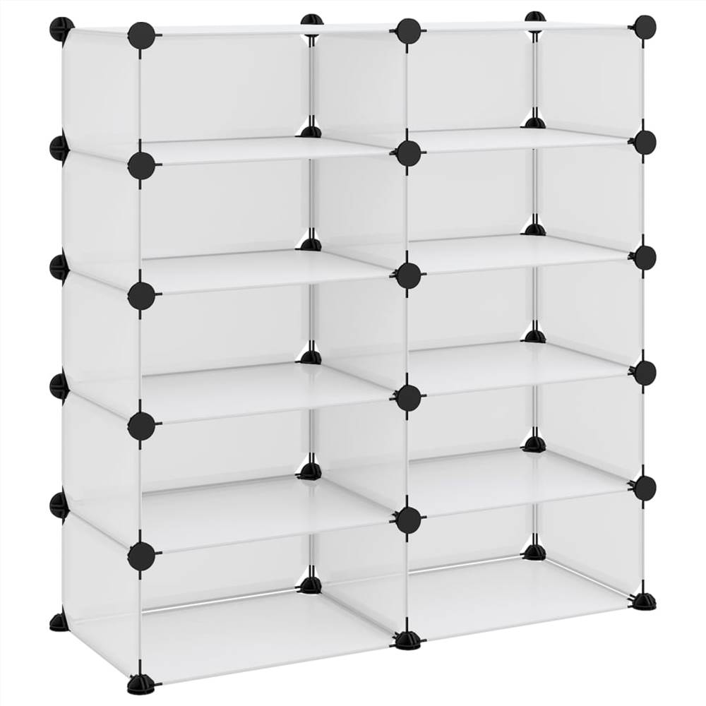 Shoe Rack Transparent 84x32x88.5 Cm PP 13 Shoe Rack Transparent 84x32x88.5 cm PP