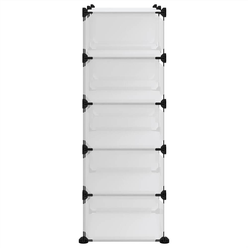 Shoe Rack Transparent 84x32x88.5 Cm PP 15 Shoe Rack Transparent 84x32x88.5 cm PP