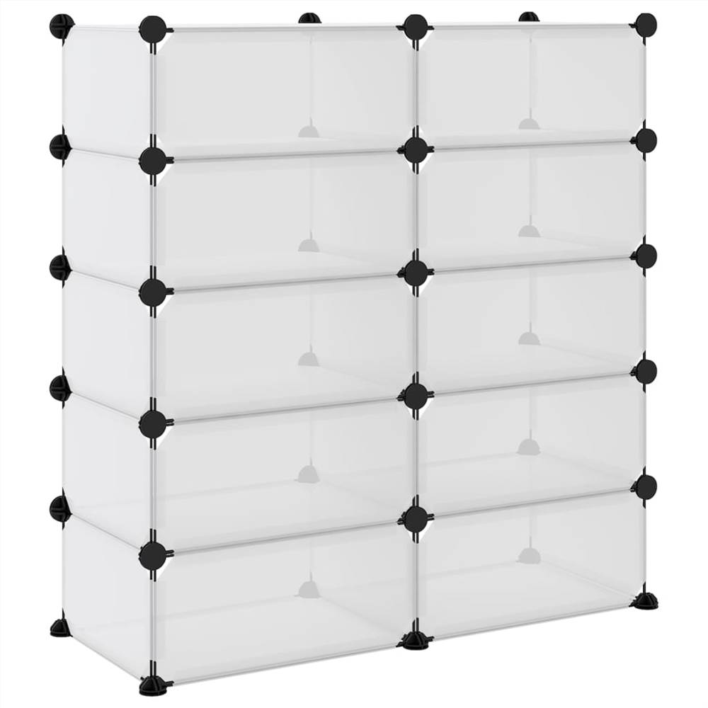 Shoe Rack Transparent 84x32x88.5 Cm PP 16 Shoe Rack Transparent 84x32x88.5 cm PP