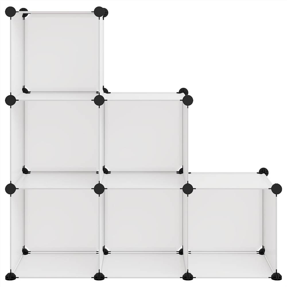 Storage Cube Organiser with 6 Cubes Transparent PP