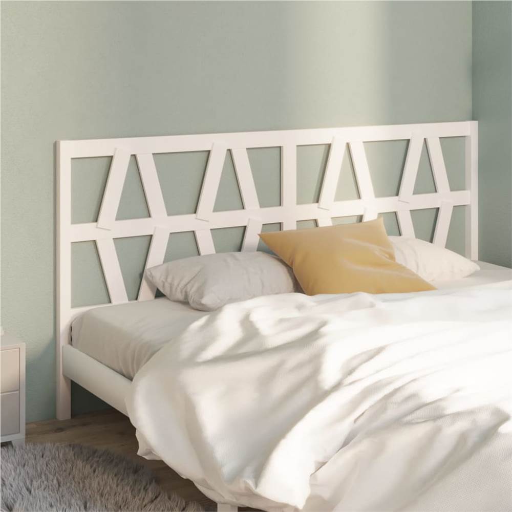 

Bed Headboard White 206x4x100 cm Solid Wood Pine