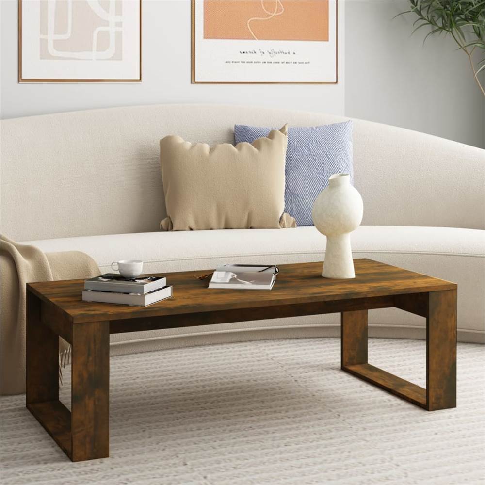 

Coffee Table Smoked Oak 110x50x35 cm Engineered Wood