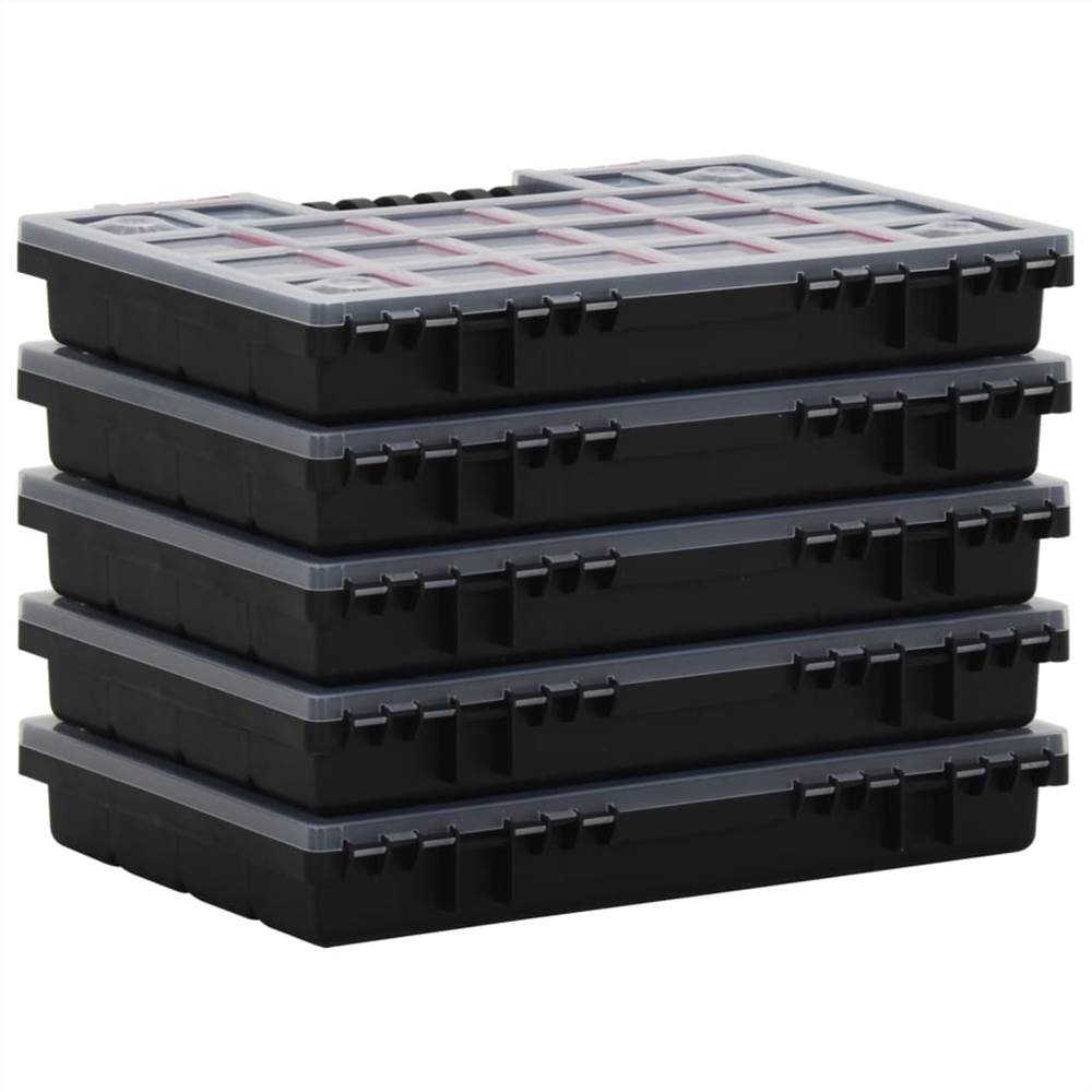 Assortment Boxes 5 pcs 34.5x25x5 cm Polypropylene