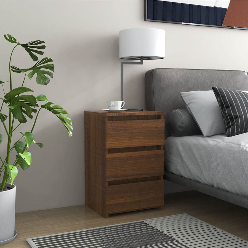 

Bed Cabinets 2 pcs Brown Oak 40x35x62.5 cm Engineered Wood
