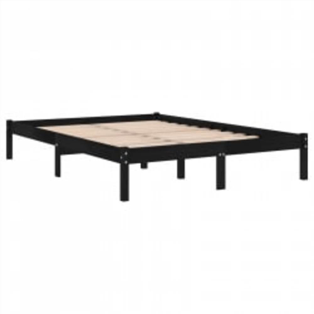 Bed Frame Black Solid Wood 160x200 Cm 10 Bed Frame Black Solid Wood 160x200 cm