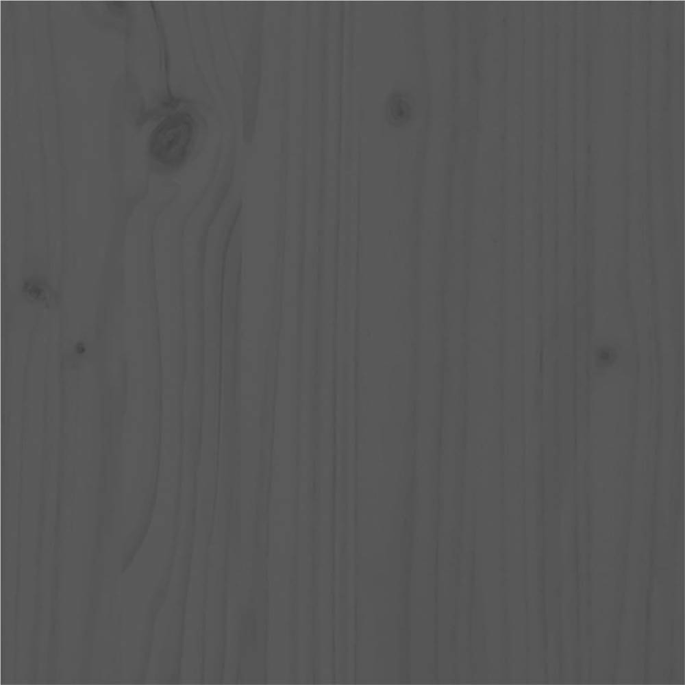 Bed Frame Grey Solid Wood Pine 160x200 cm