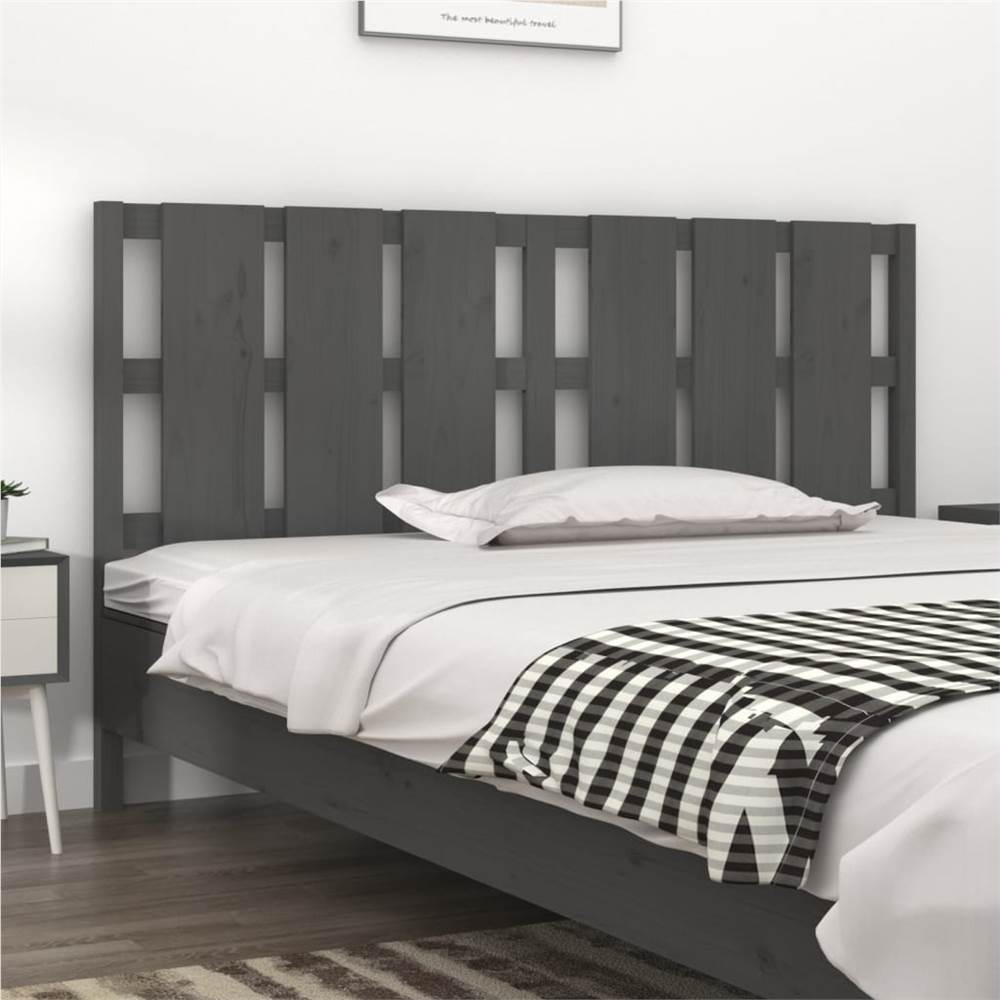 

Bed Headboard Grey 165.5x4x100 cm Solid Wood Pine
