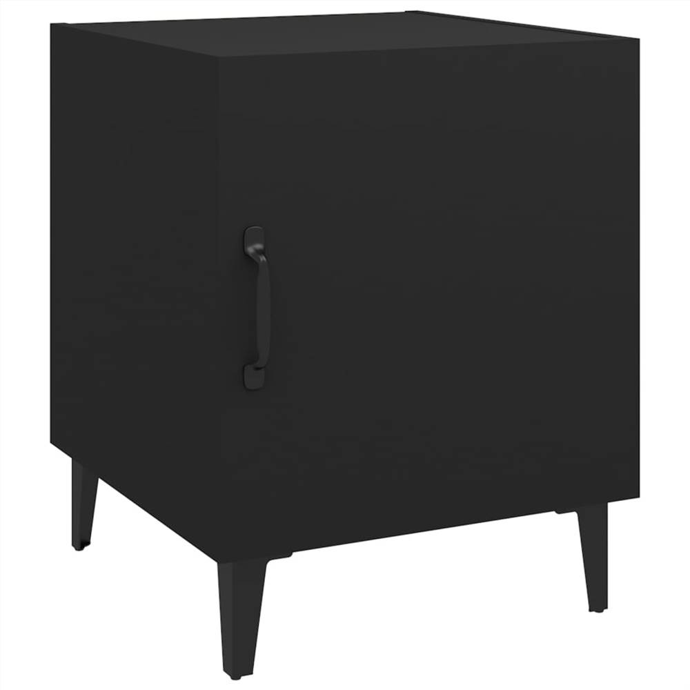 Bedside Black Engineered Wood