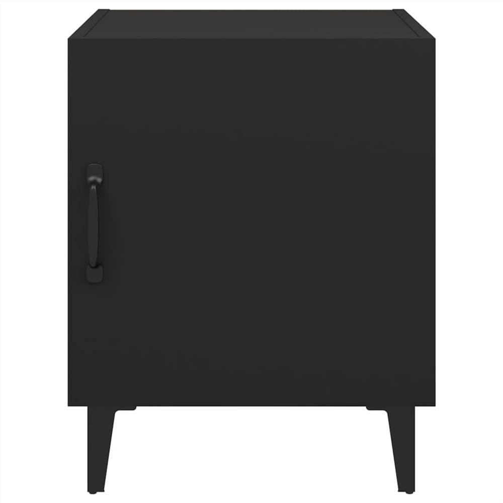 Bedside Black Engineered Wood