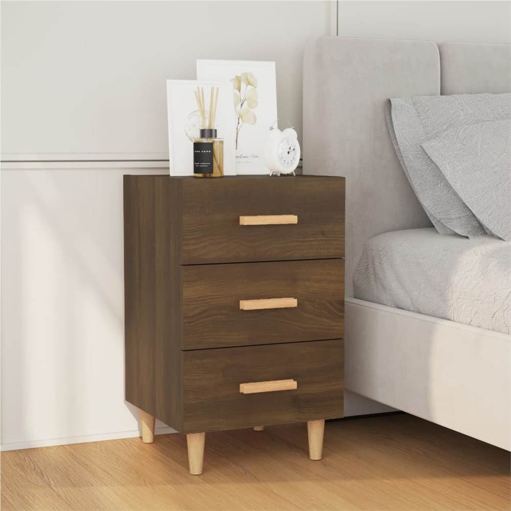 

Bedside Cabinet Brown Oak 40x40x66 cm Engineered Wood