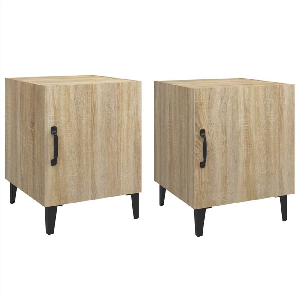 Bedside Cabinets 2 pcs Sonoma Oak Engineered Wood
