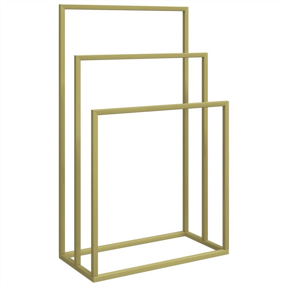 Freestanding Towel Rack Gold 48x24x79 cm Iron