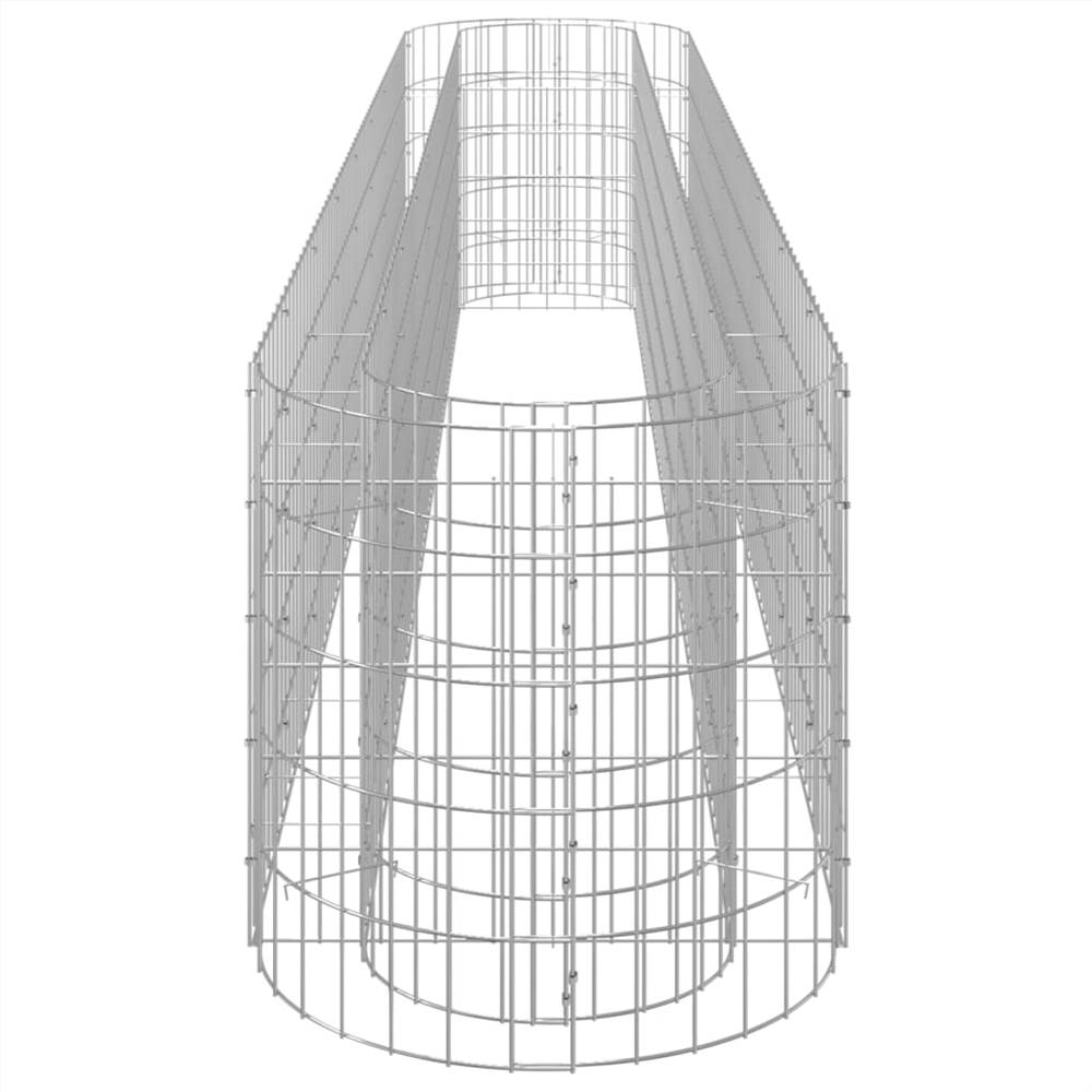 Gabion Raised Bed Galvanised Iron 330x50x50 cm