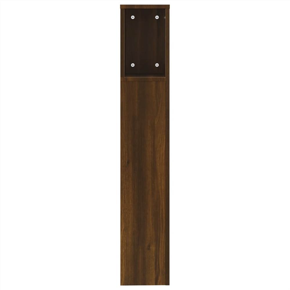 Headboard Cabinet Brown Oak 200x18.5x104.5 cm