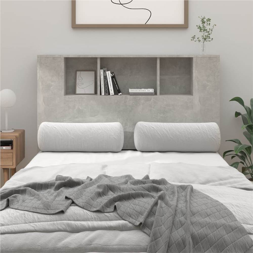 

Headboard Cabinet Concrete Grey 120x18.5x104.5 cm