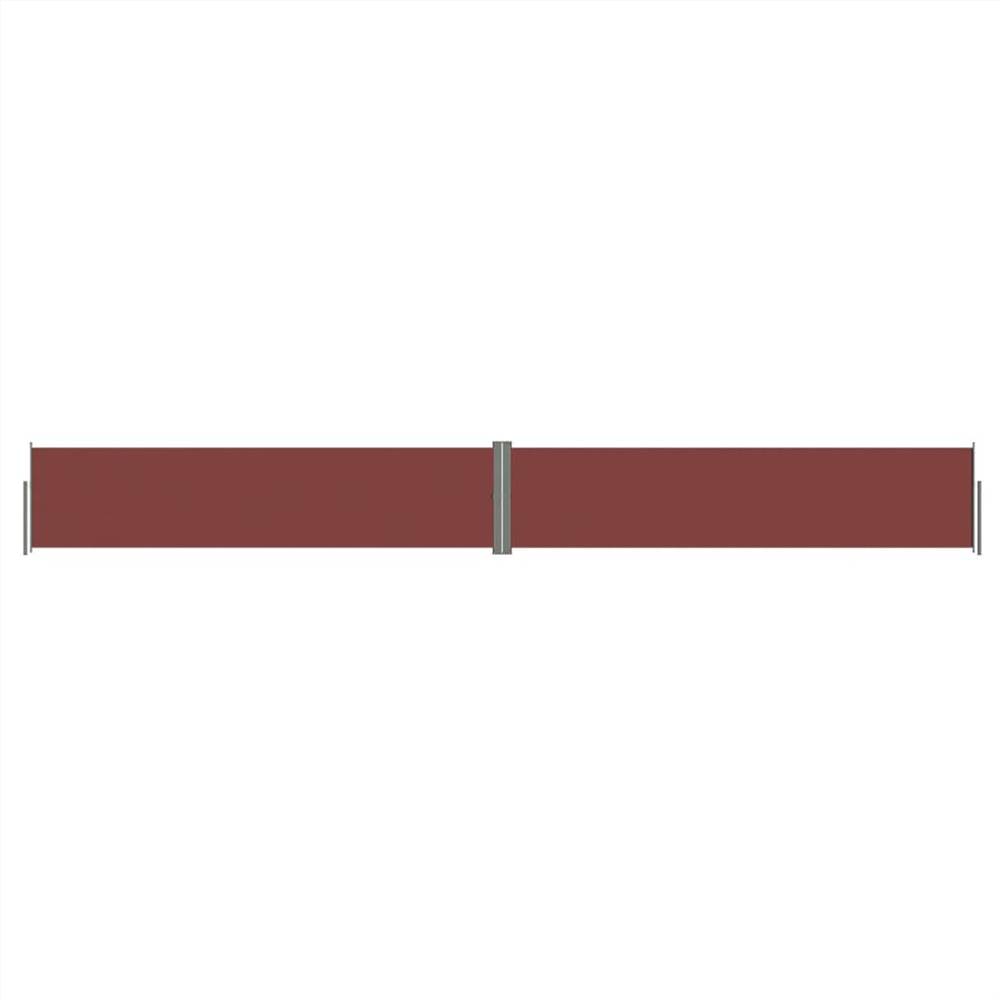 Retractable Side Awning Brown 117x1000 cm