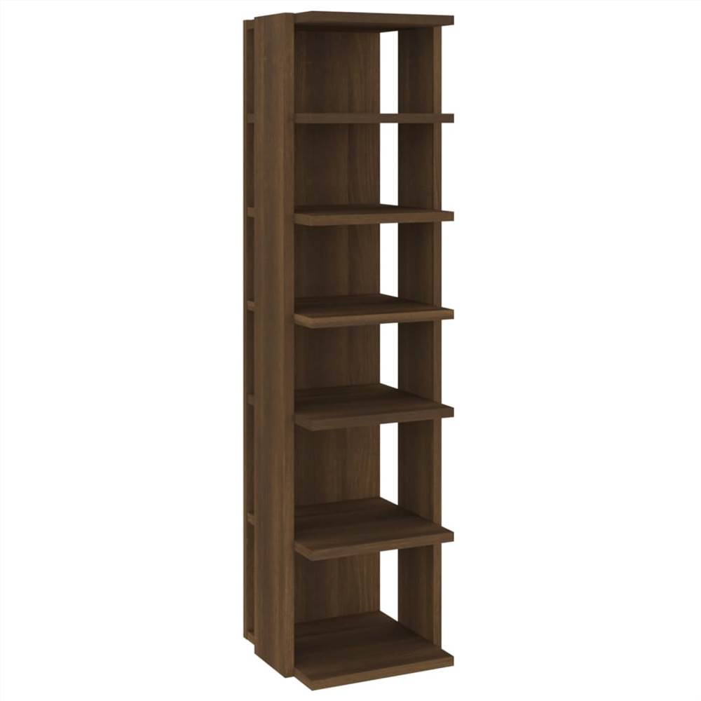 Shoe Rack Brown Oak 25x27x102 cm Engineered Wood