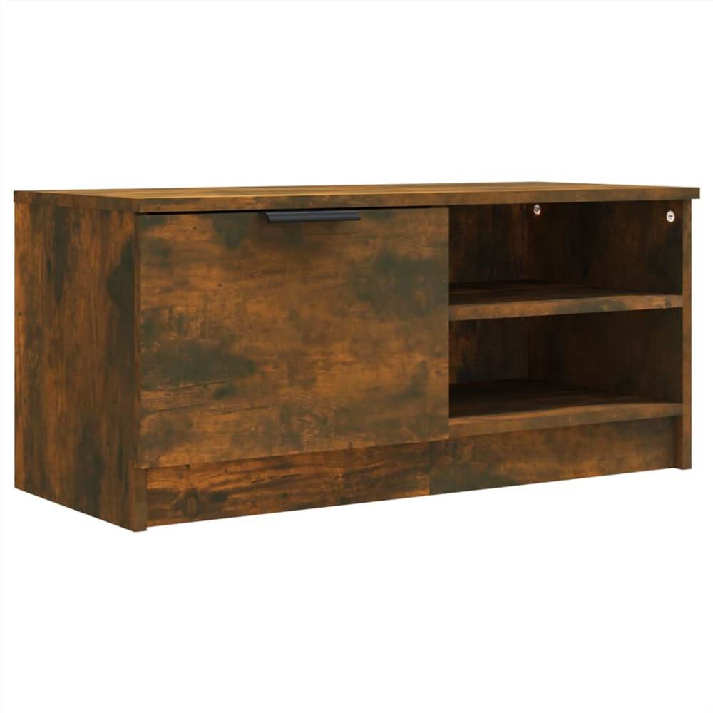 TV Cabinet Smoked Oak 80x35x36.5 Cm Engineered Wood 7 TV Cabinet Smoked Oak 80x35x36.5 cm Engineered Wood
