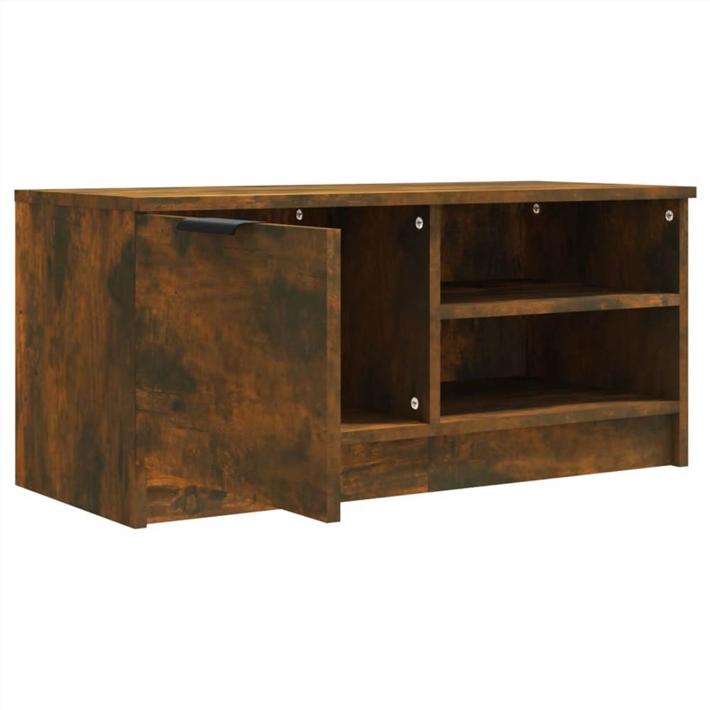 TV Cabinet Smoked Oak 80x35x36.5 Cm Engineered Wood 11 TV Cabinet Smoked Oak 80x35x36.5 cm Engineered Wood